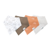 Gage Bandana Bib Set (4 pack) - Copper Pearl