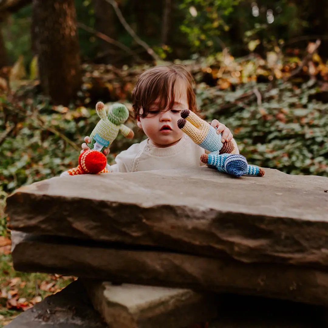 Violet Pixie Rattle Doll - Pebble