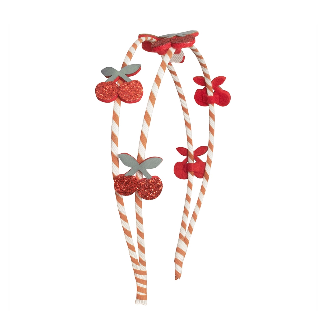 Stripy Cherry Double Headband - Rockahula