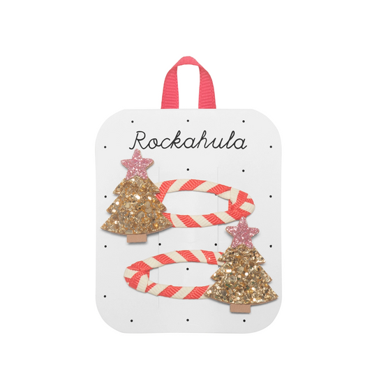 Stripy Christmas Tree Clips - Rockahula