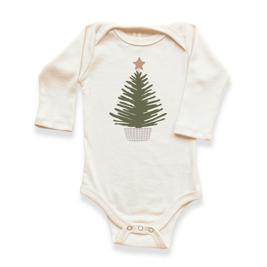 Holiday Tree Long Sleeve Bodysuit - Tenth & Pine