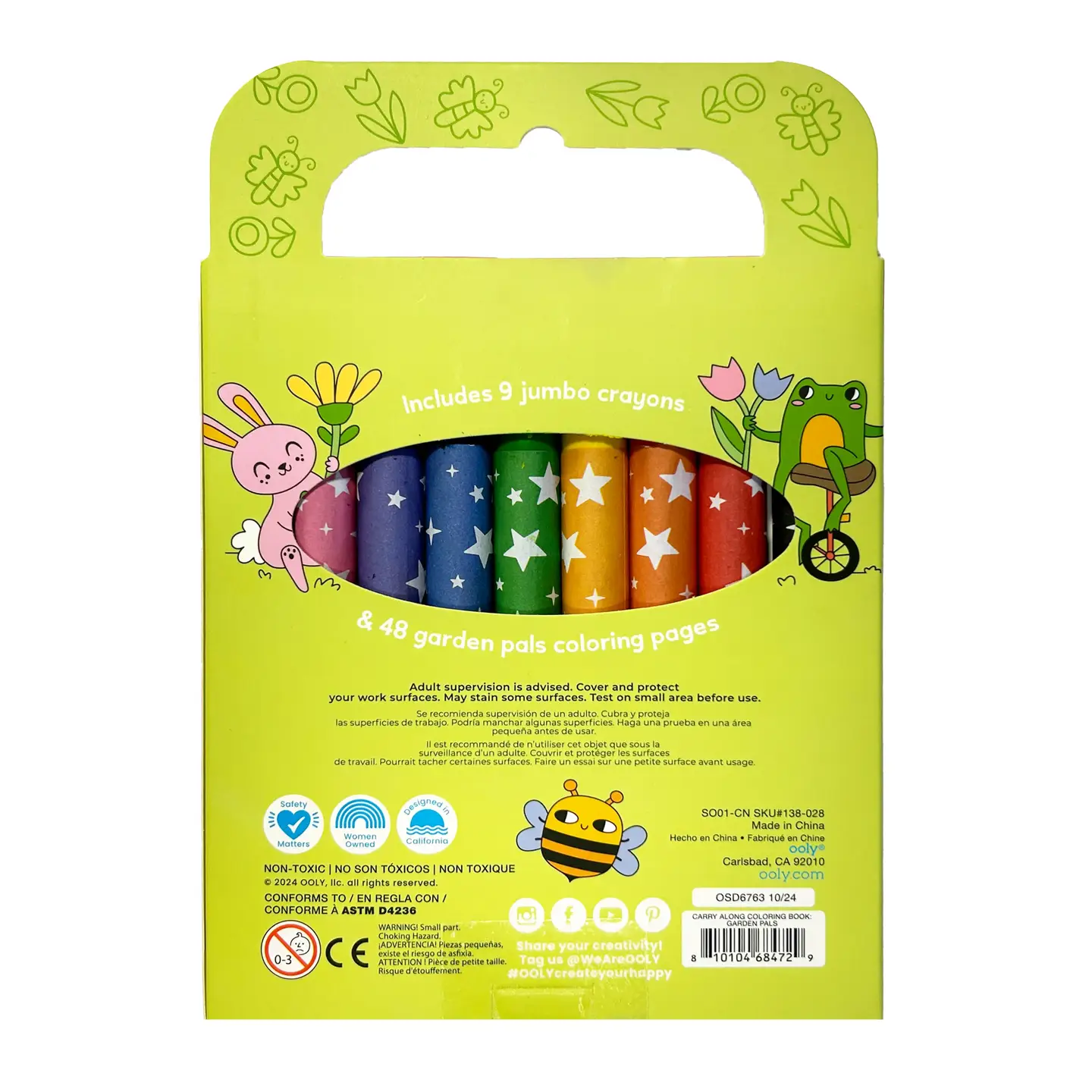 Garden Pals Carry Along Crayon & Coloring Book - OOLY