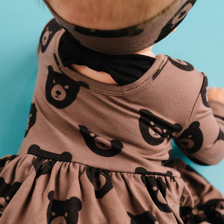 Brown Bear Bodysuit Dress - Little One Shop