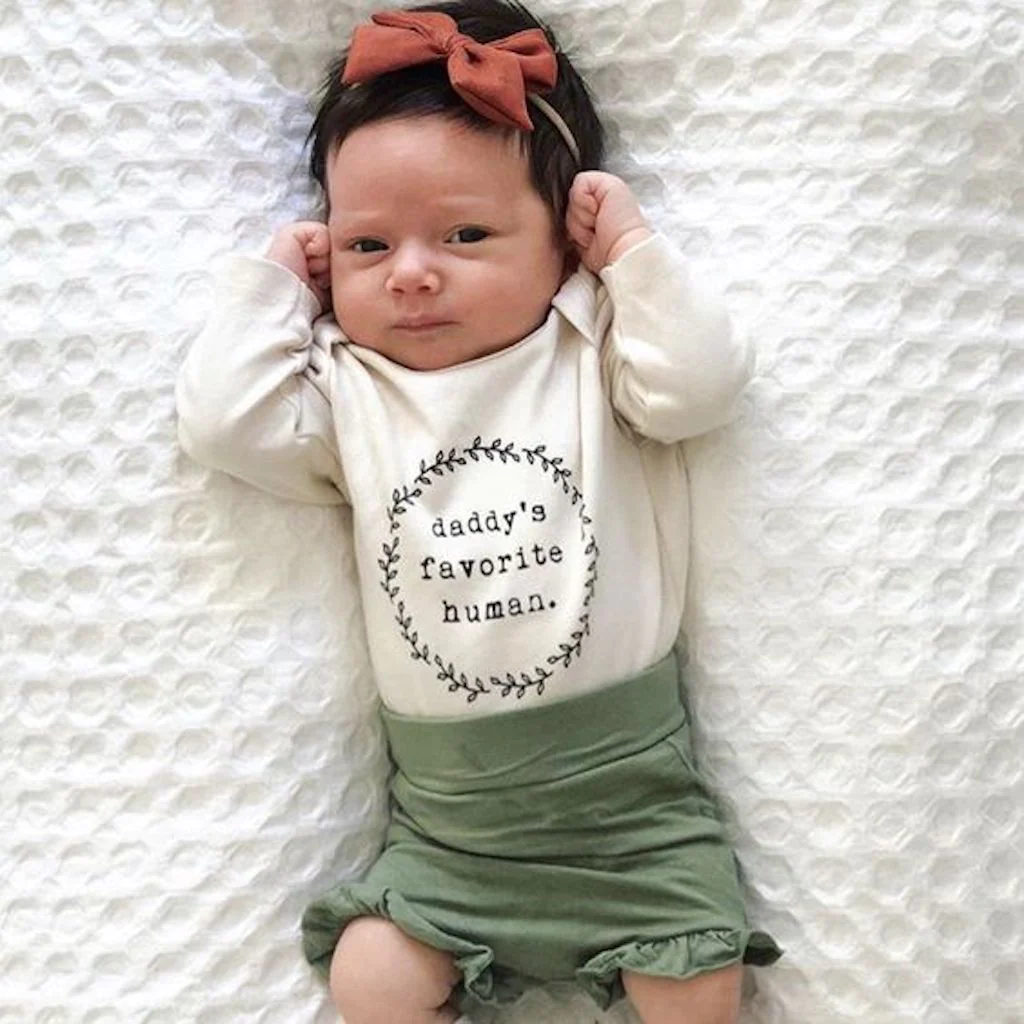 Daddy's Favorite Human Long Sleeve Bodysuit - Tenth & Pine