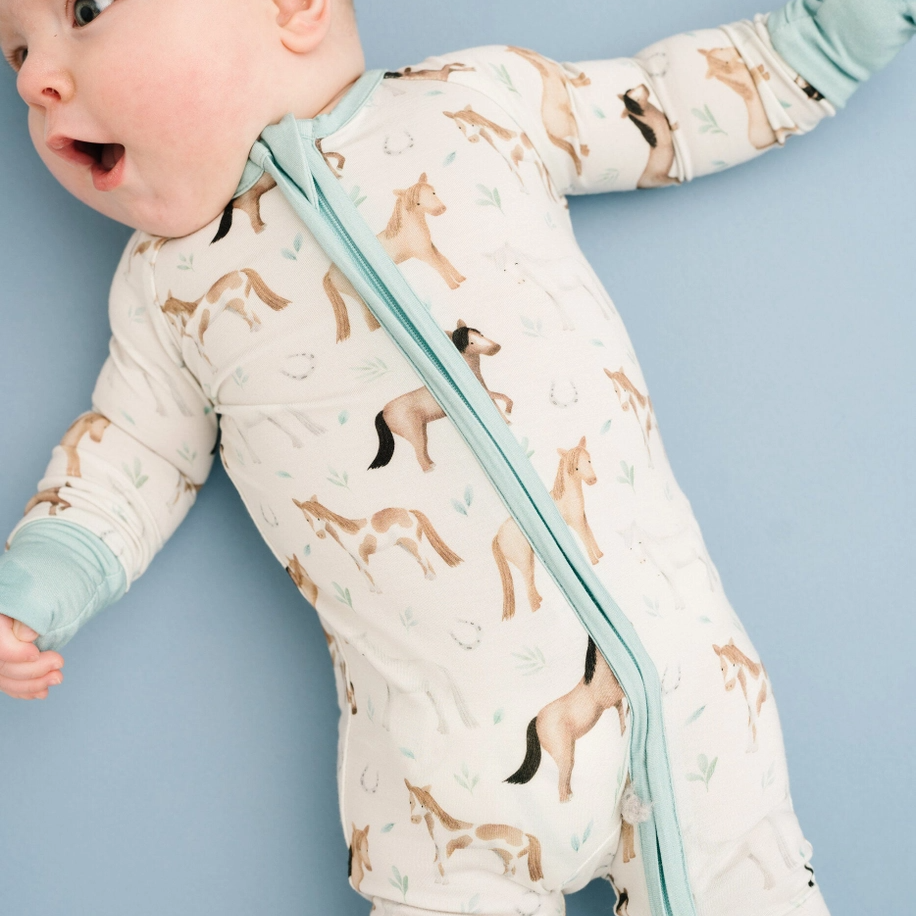 Prairie Gallop Convertible Footie - Kiki + Lulu