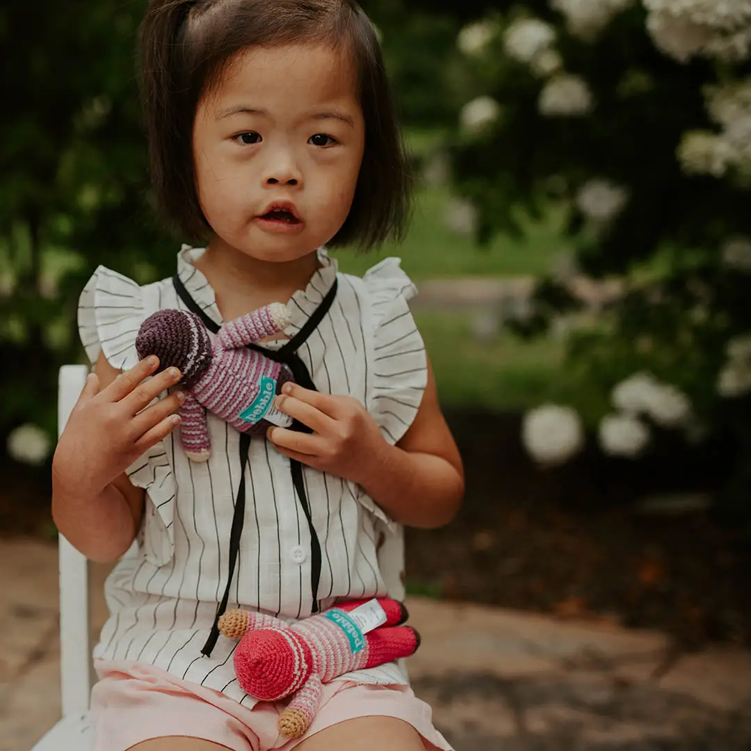 Acorn Pixie Rattle Doll - Pebble