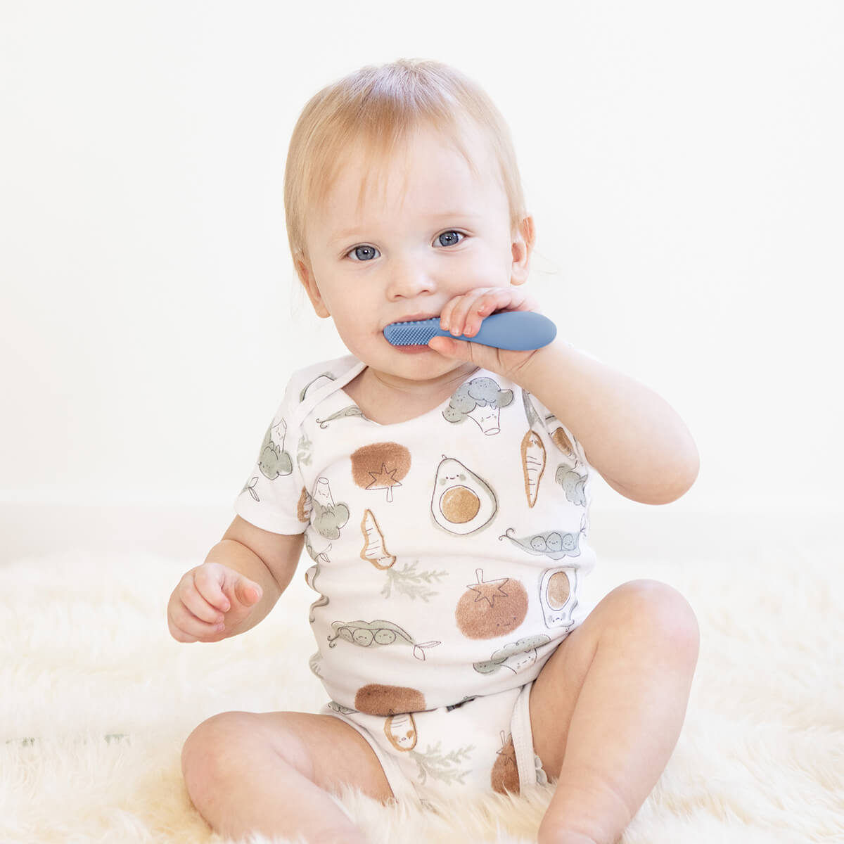 Indigo Toothbrush & Tongue Depressor - ezpz