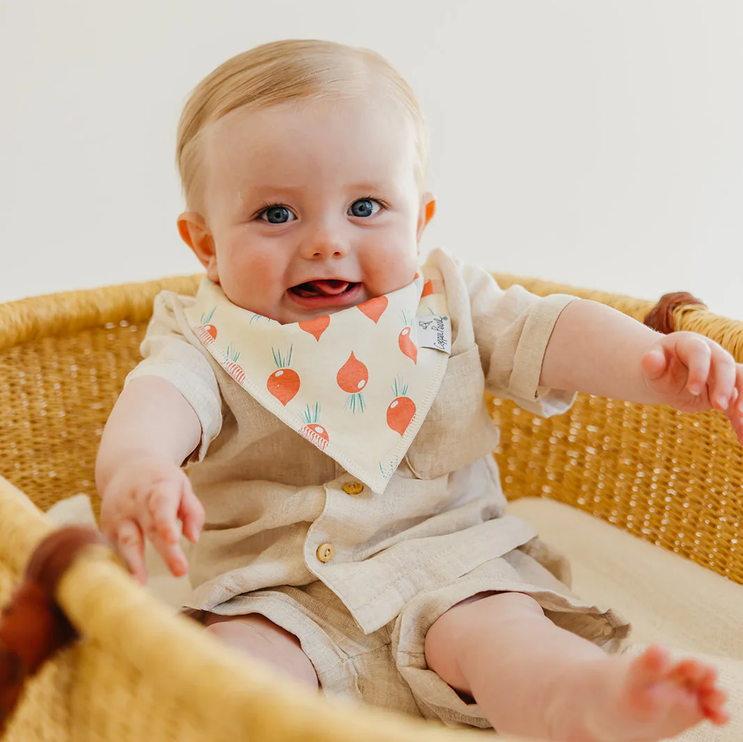 Veggie Bandana Bibs - Copper Pearl