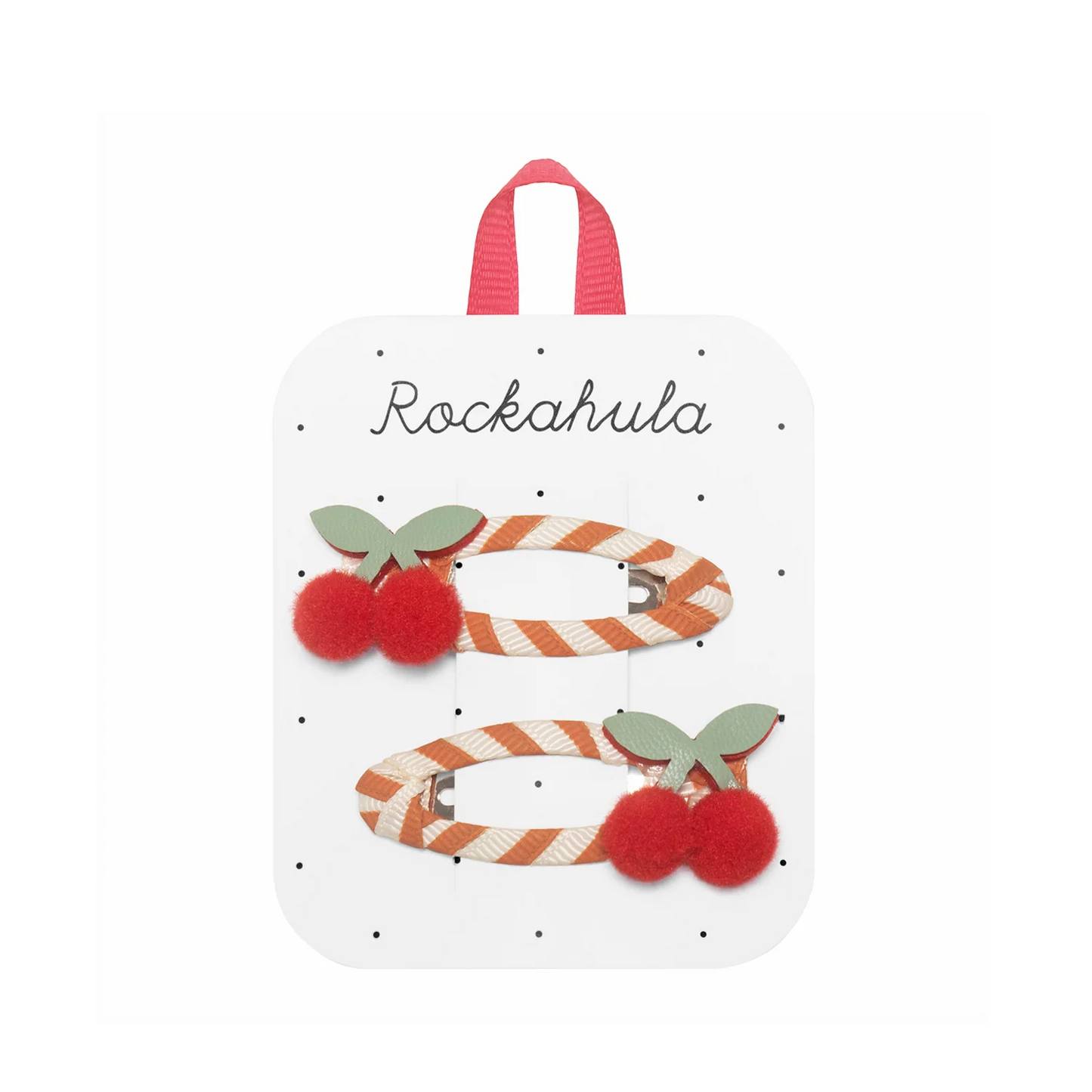 Stripy Cherry Clips - Rockahula