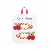 Stripy Cherry Clips - Rockahula