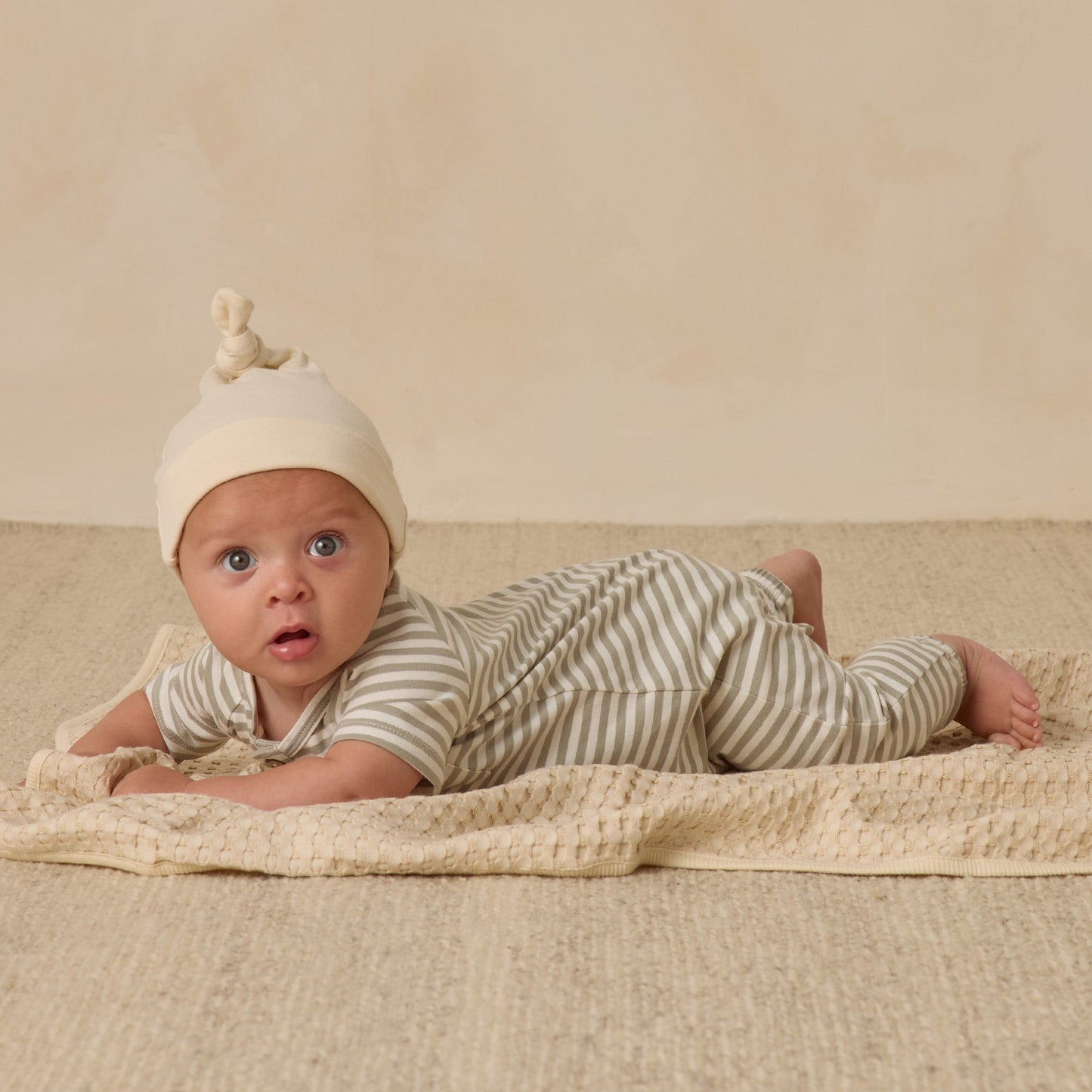 Natural Waffle Baby Blanket - Quincy Mae