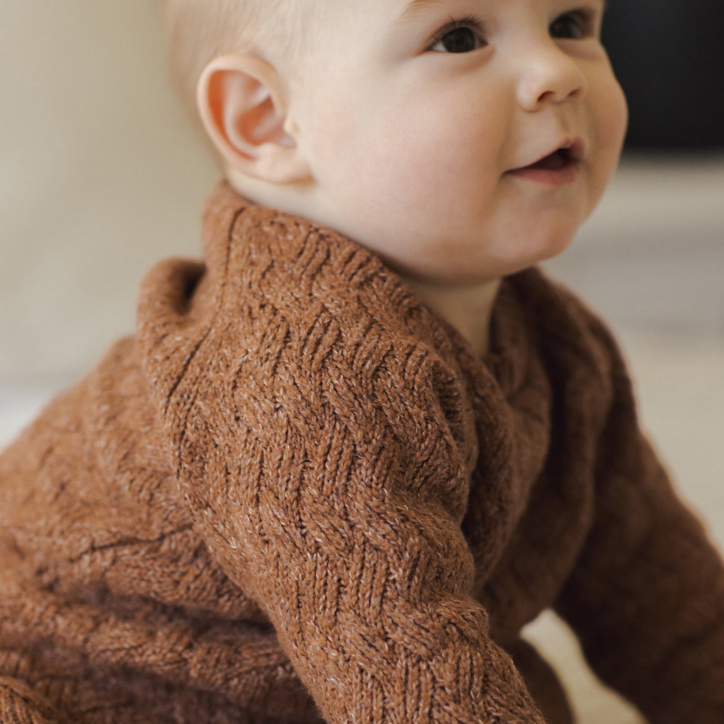 Heathered Cedar Knit Sweater - Quincy Mae