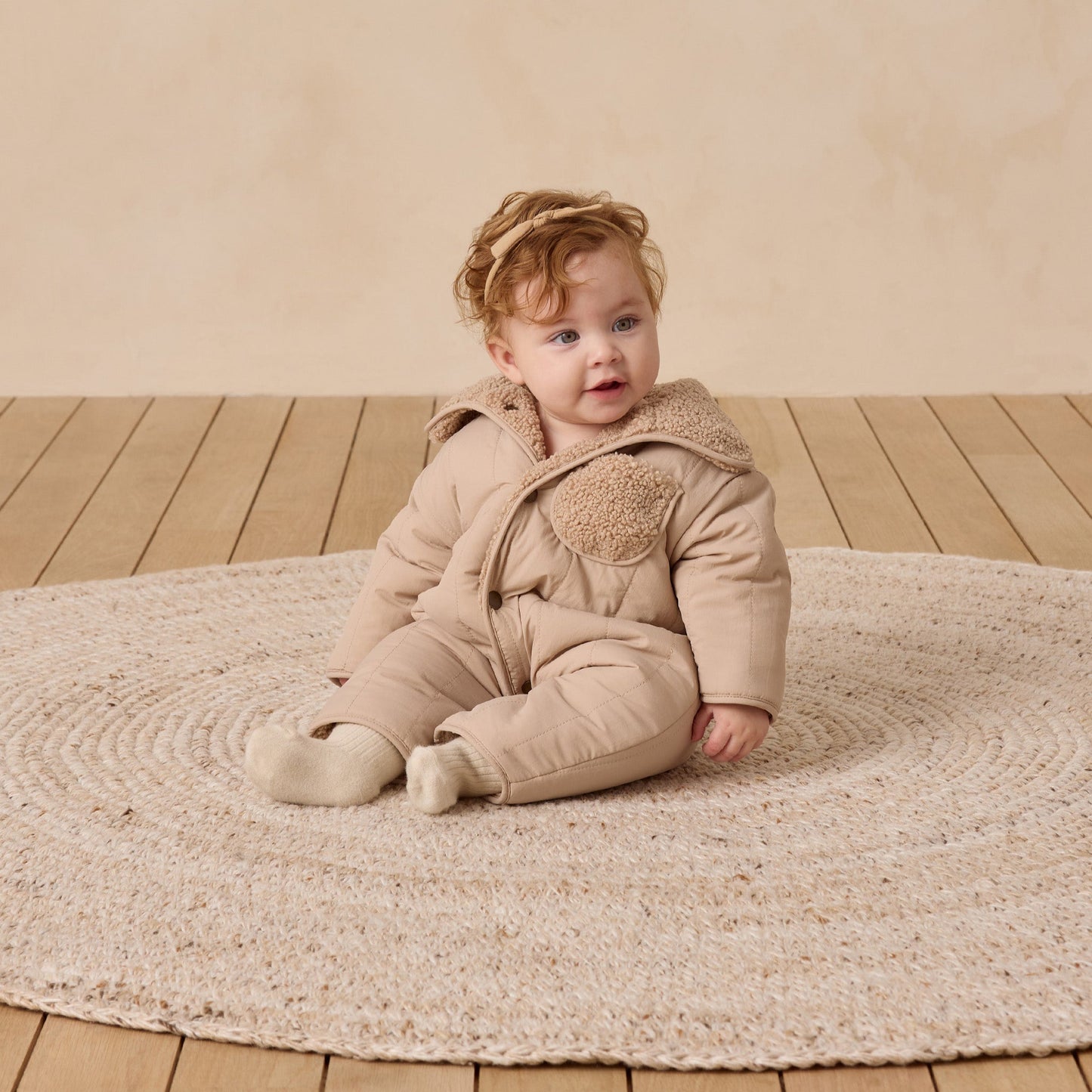 Oat Shearling Jumpsuit - Quincy Mae