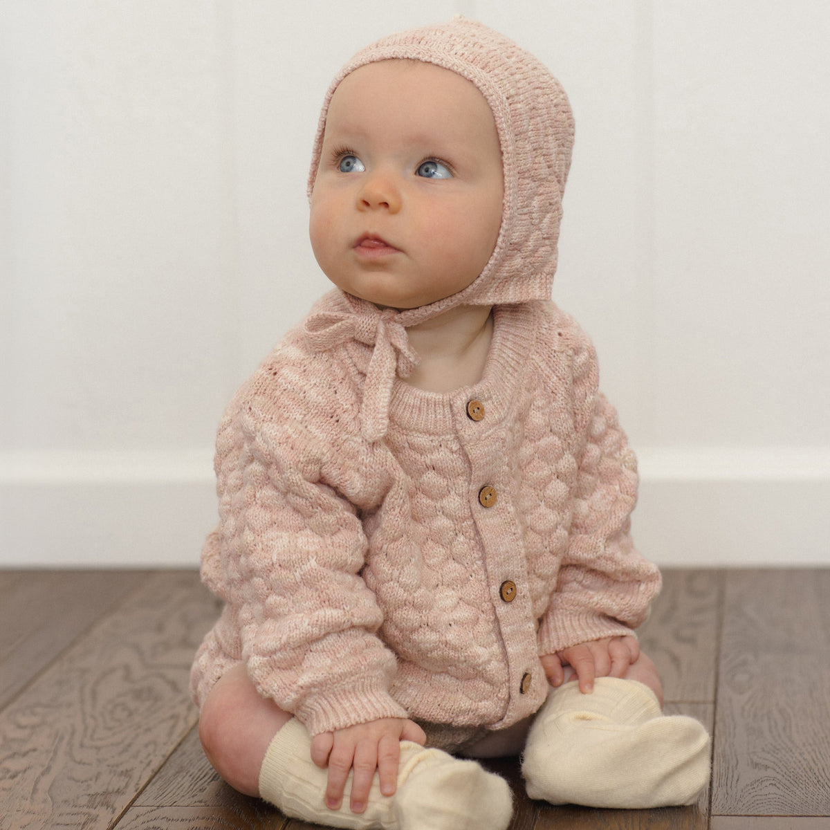 Rose Speckle Knit Bonnet - Quincy Mae