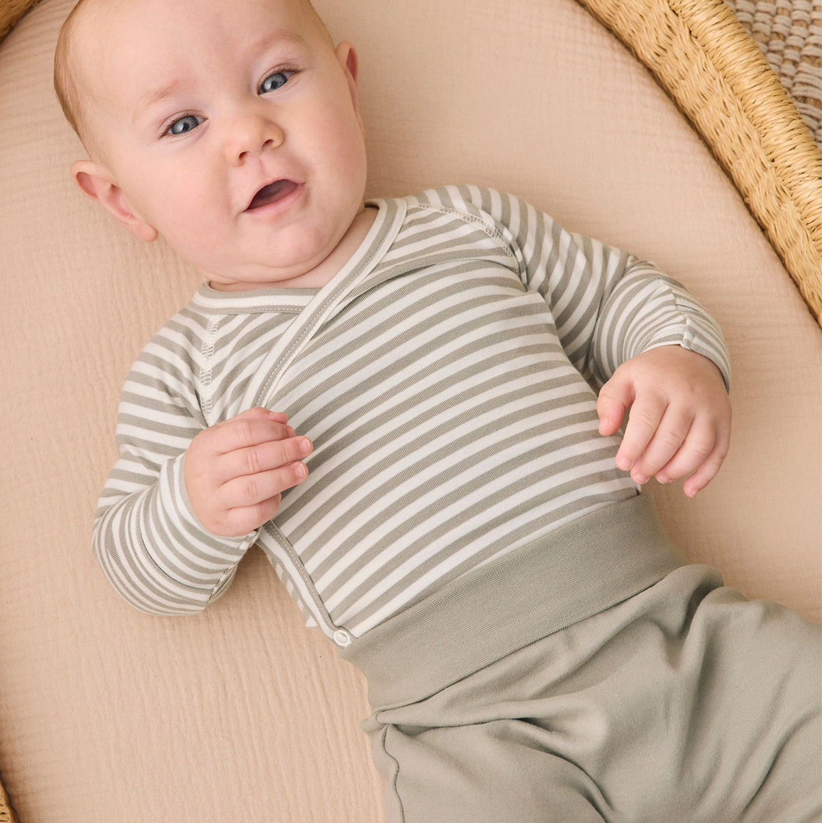 Laurel Stripe Snap Bodysuit & Pant - Quincy Mae