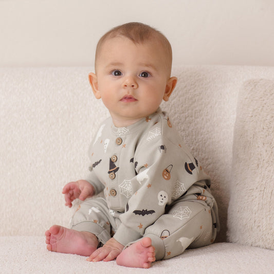Halloween Things Fleece Jumpsuit - Quincy Mae