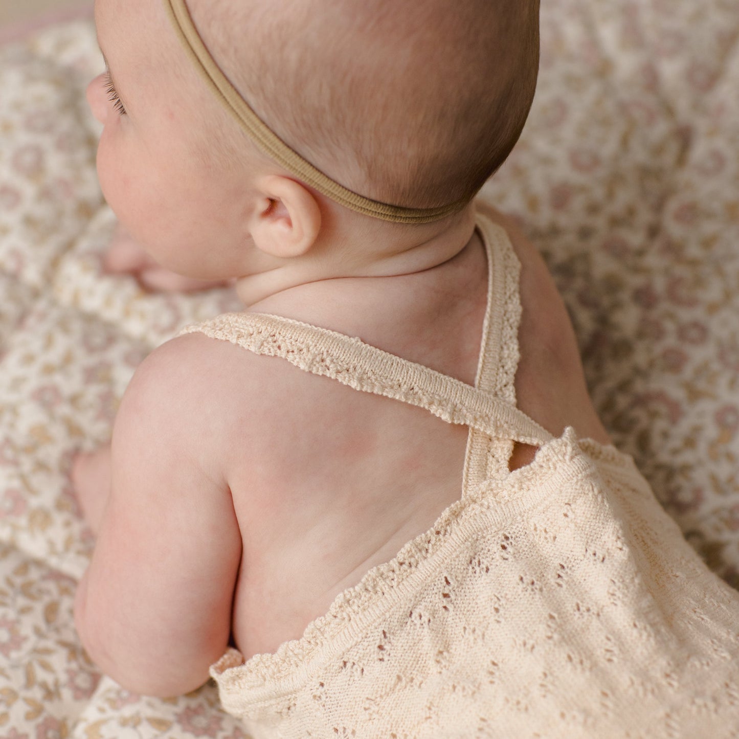 Ecru Annie Knit Romper - Quincy Mae