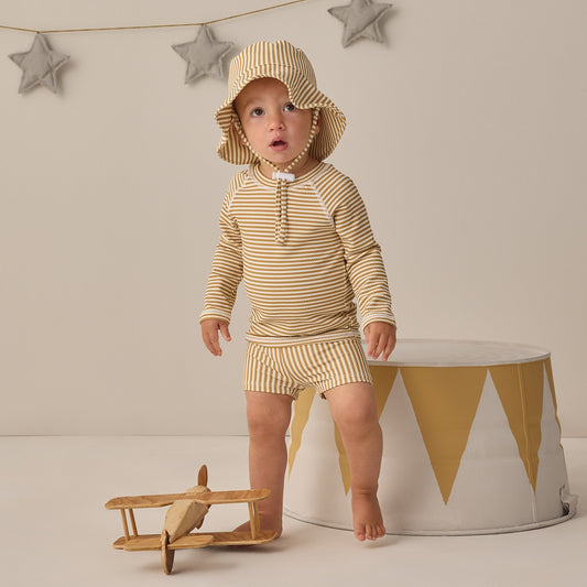 Honey Small Stripe Bucket Hat - Quincy Mae