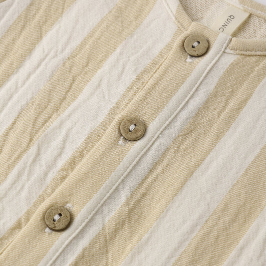 Summer Stripe Woven Romper - Quincy Mae