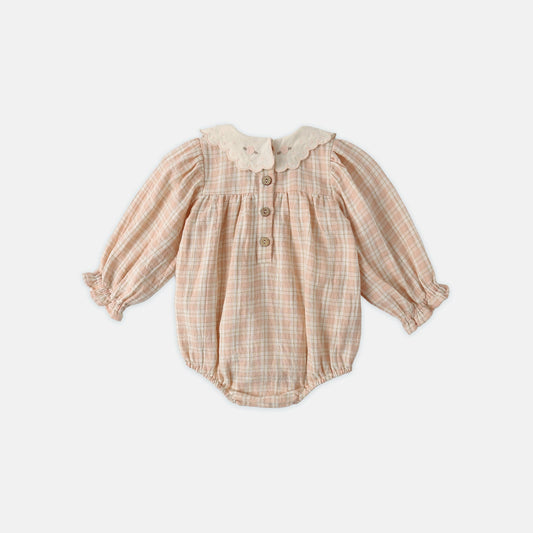 Pink Plaid Callie Romper - Quincy Mae