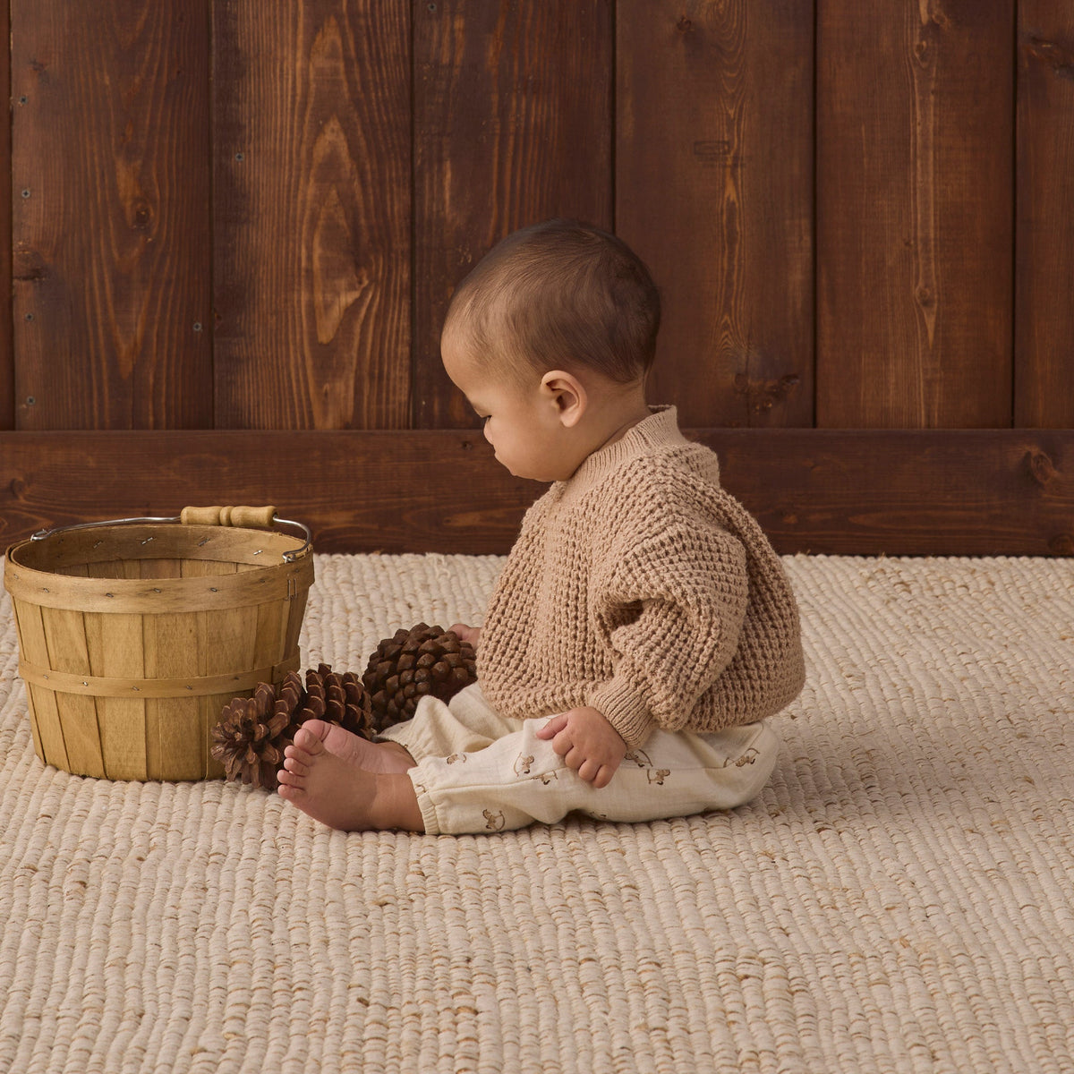 Heathered Latte Chunky Knit Sweater - Quincy Mae