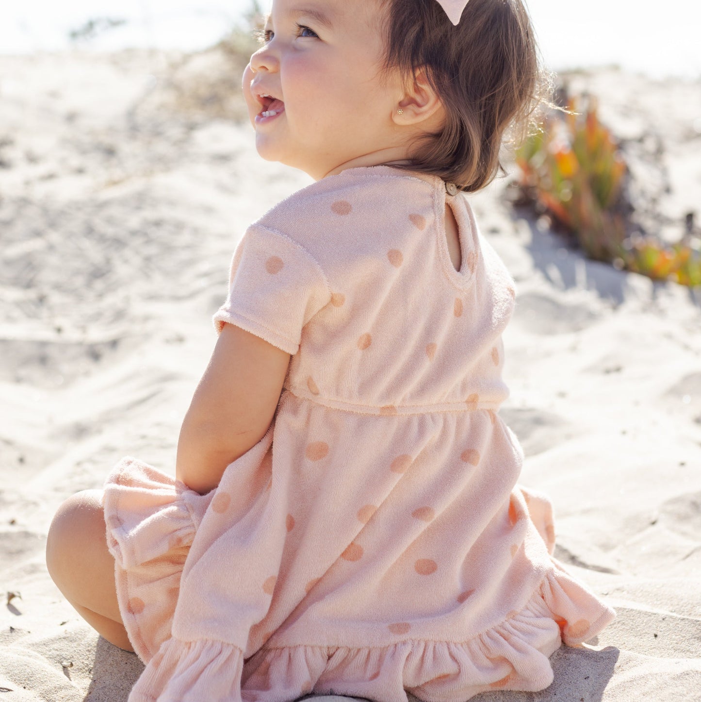 Polka Dot Terry Dress - Quincy Mae