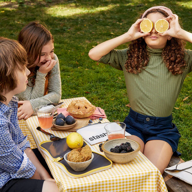 Orange Snack Zip Snack Mat - Fluf