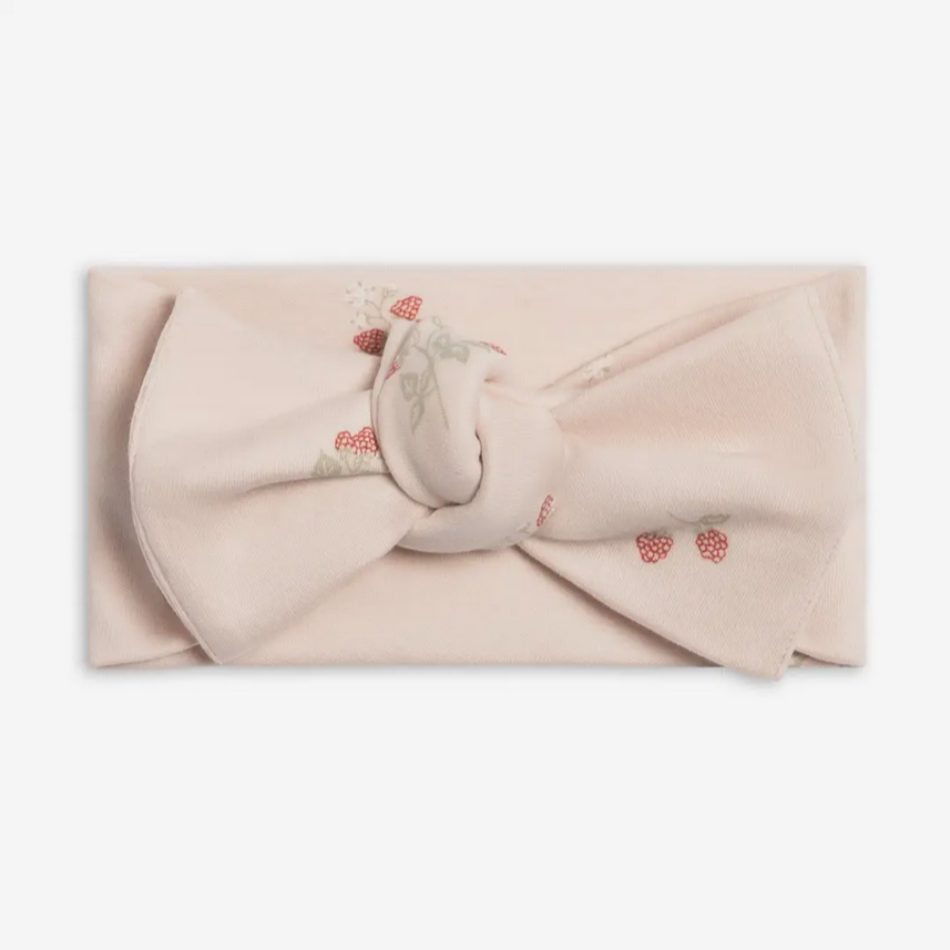 Raspberries Knot Bow Wrap - Colored Organics