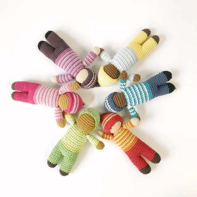 Birch Pixie Rattle Doll - Pebble