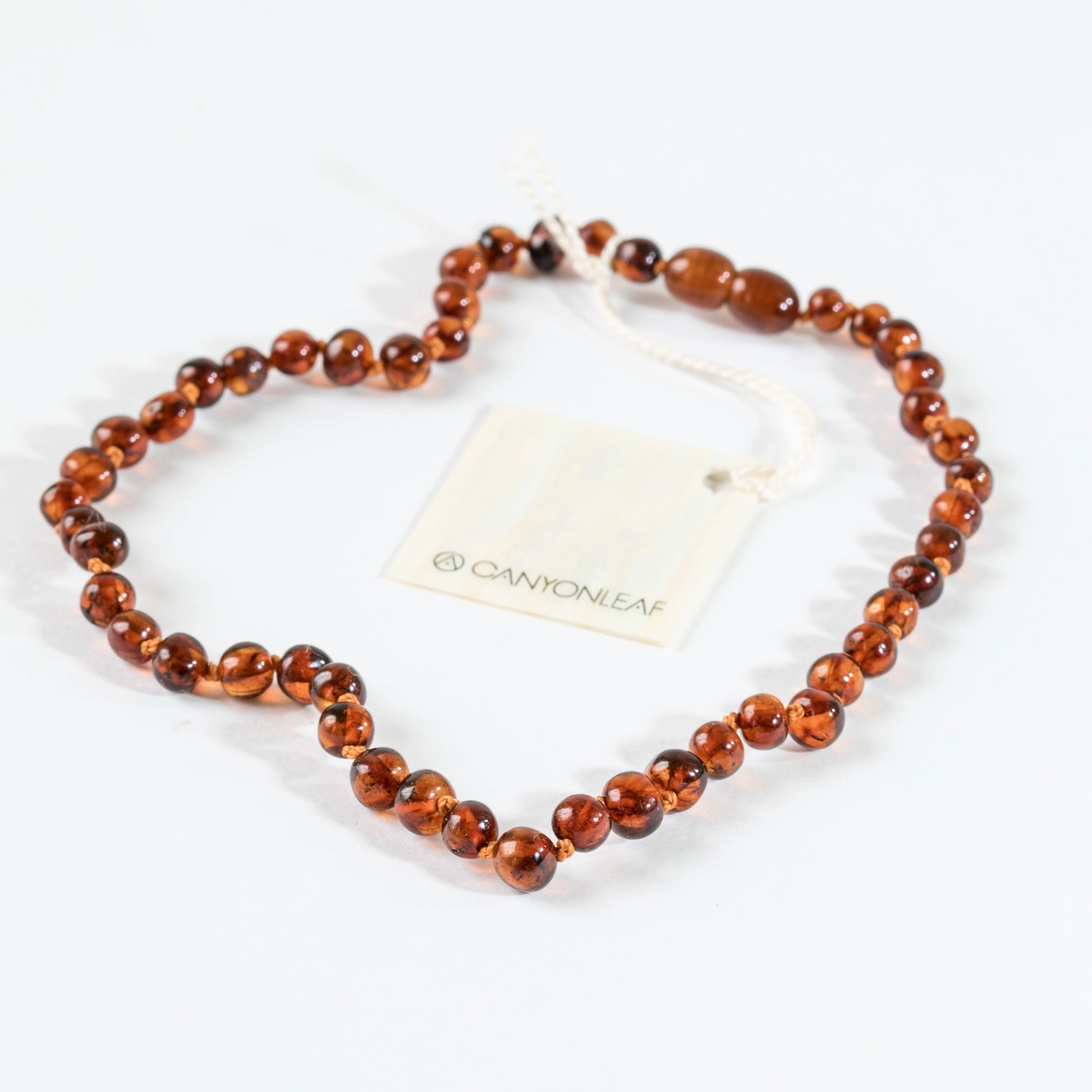 Polished Cognac Baltic Amber Necklace - CanyonLeaf