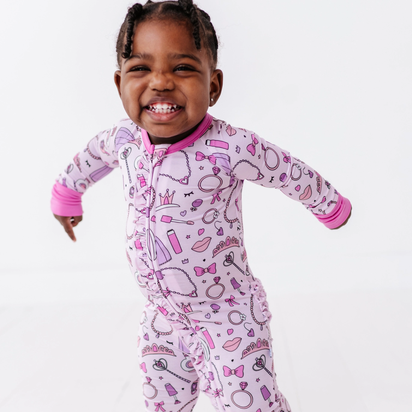 Sleeping Cutie Ruffle Convertible Footie - Kiki + Lulu