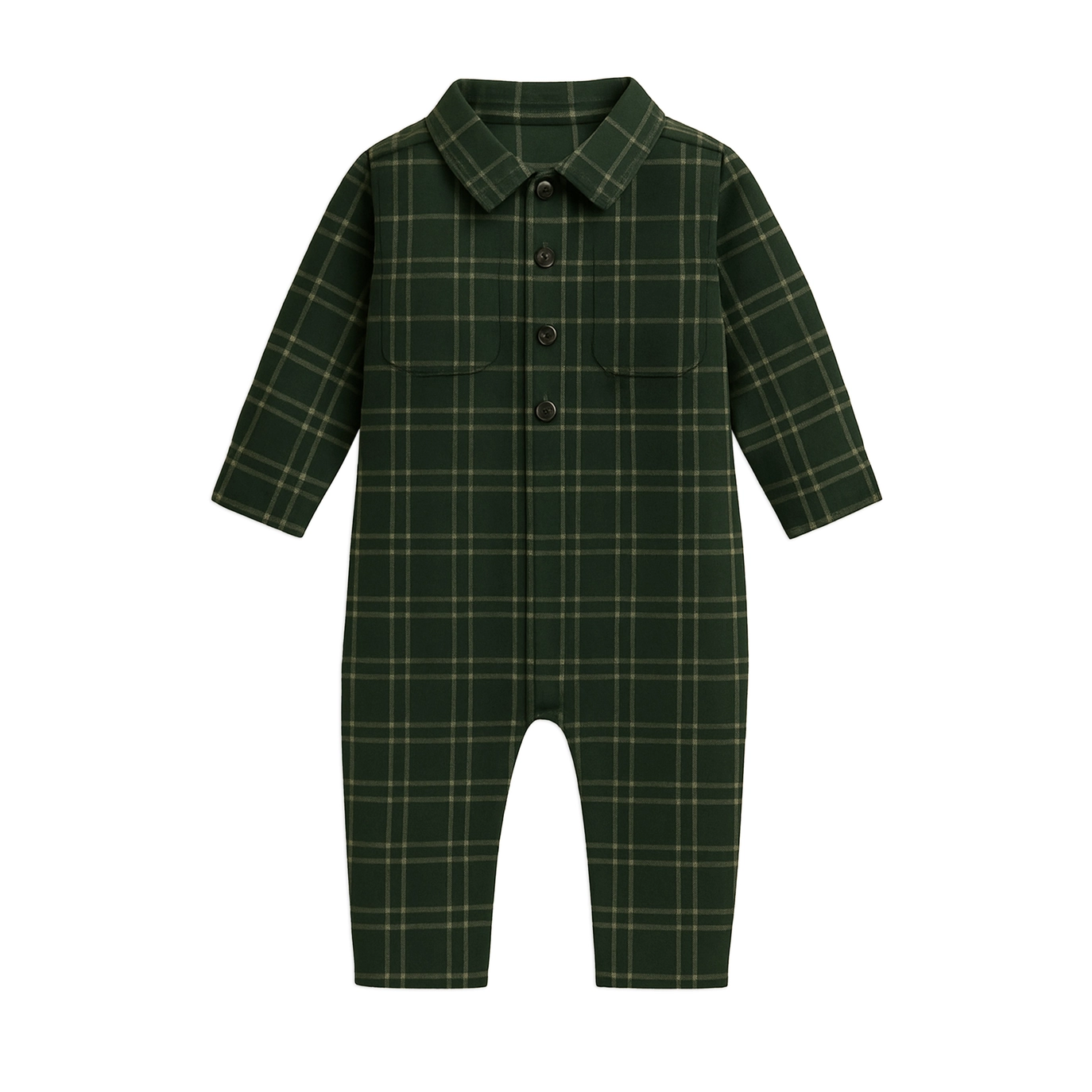 Bohdi Flannel Collared Romper  - Kendi