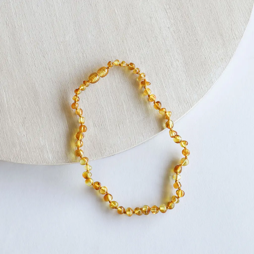 Polished Honey Baltic Sea Amber Necklace - CanyonLeaf