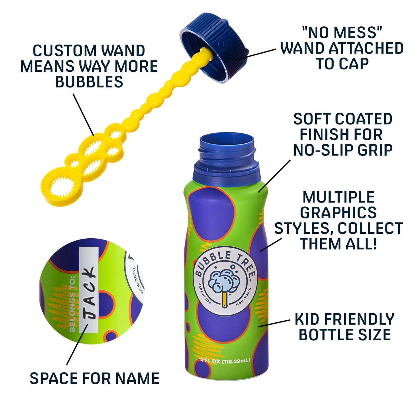 1 Liter 2 Bottle Refillable Bubble System - Bubble Tree
