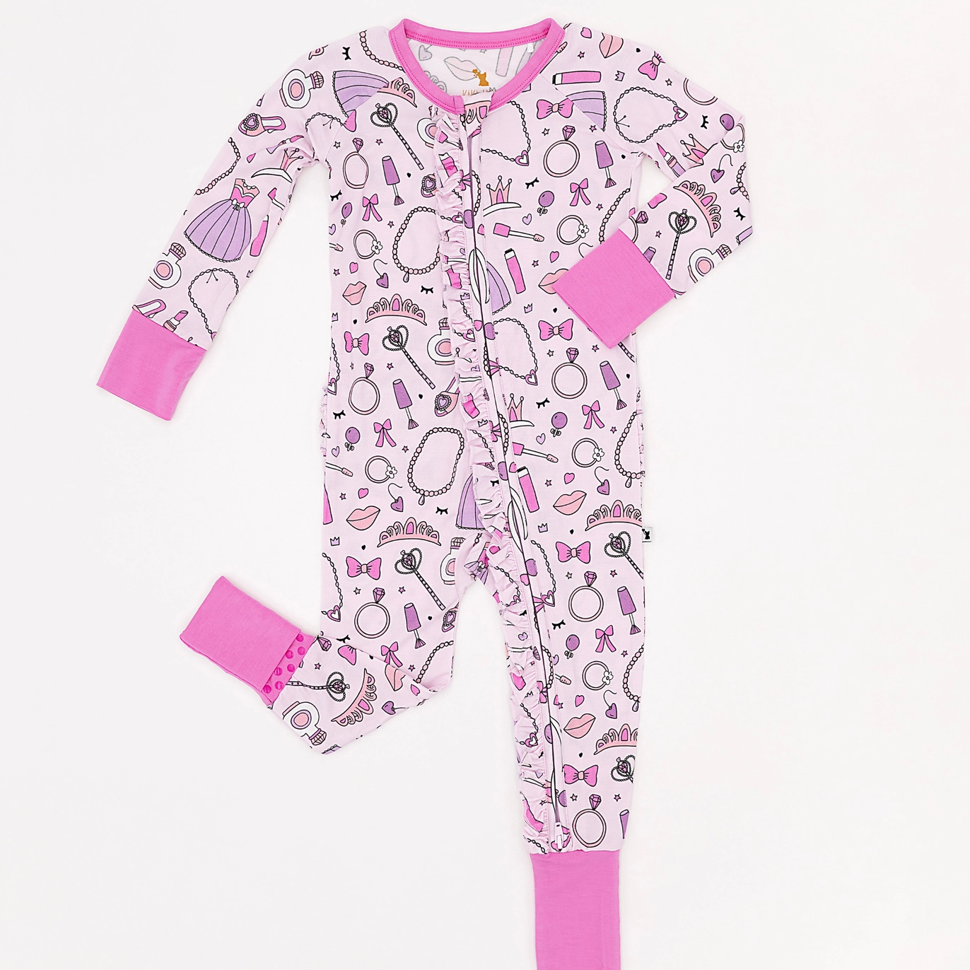 Sleeping Cutie Ruffle Convertible Footie - Kiki + Lulu