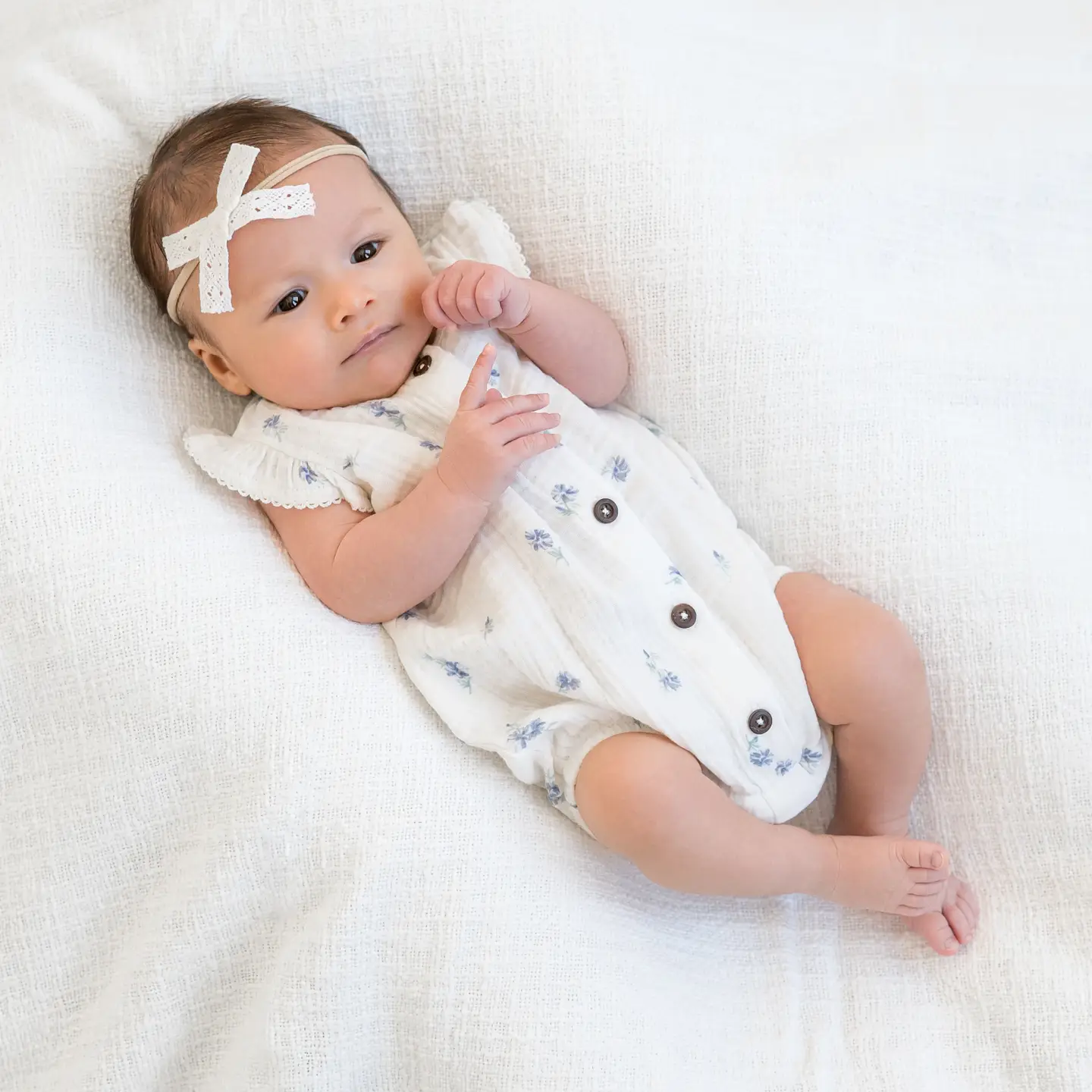 Elena Floral Coco Button Bubble Romper - Kendi