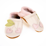 Pink & Cream Cherries Leather Shoe - Starry Knight Designs