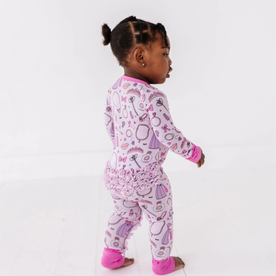 Sleeping Cutie Ruffle Convertible Footie - Kiki + Lulu