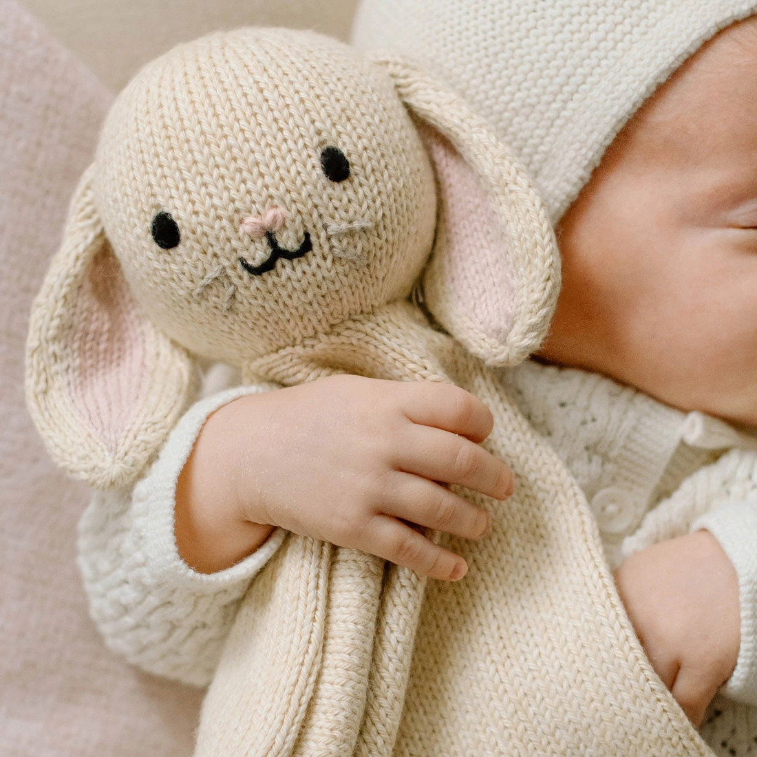 Oatmeal Baby Bunny Lovey - Cuddle + Kind