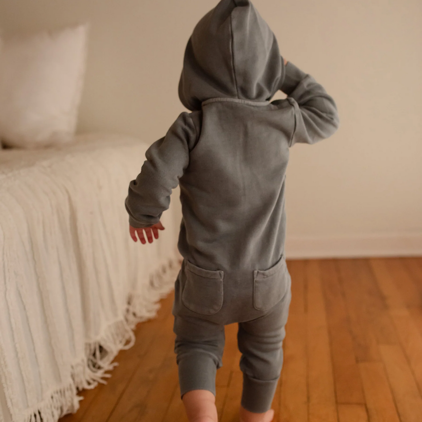 Moonstone Cozy Zip Romper - L'ovedbaby