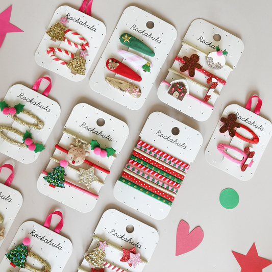 Stripy Christmas Tree Clips - Rockahula