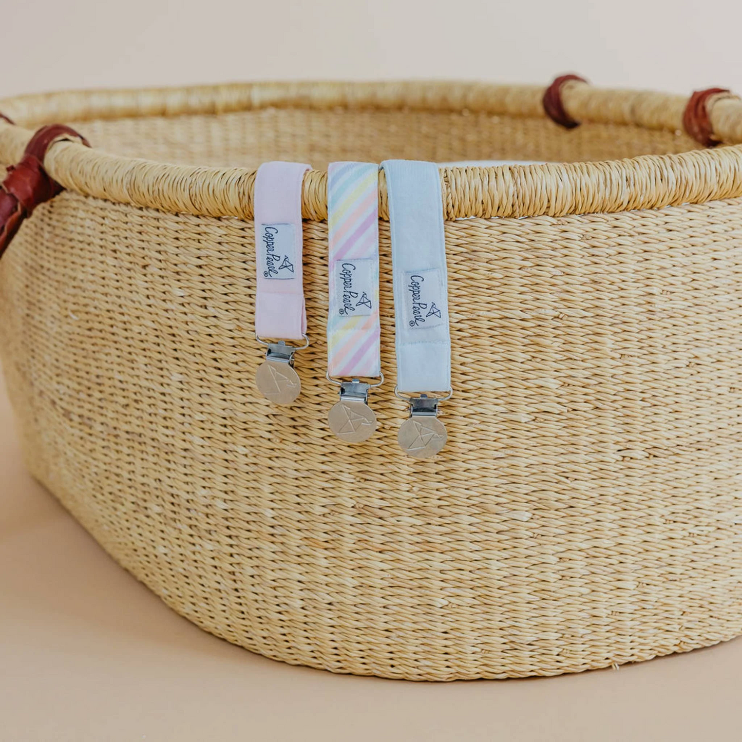 Lucky Binky Clip Set - Copper Pearl