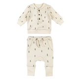 Buttercream Tree Henley & Jogger Set - L'ovedbaby