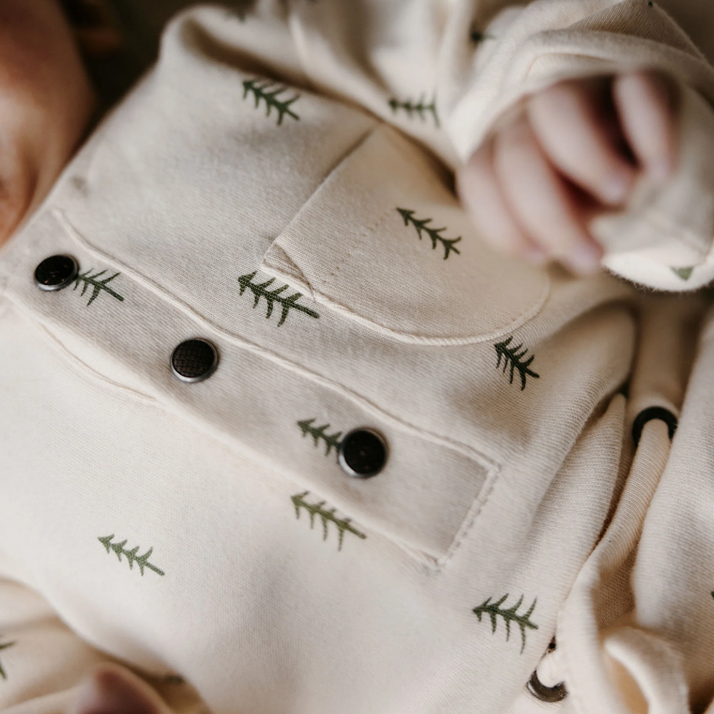 Buttercream Tree Henley & Jogger Set - L'ovedbaby