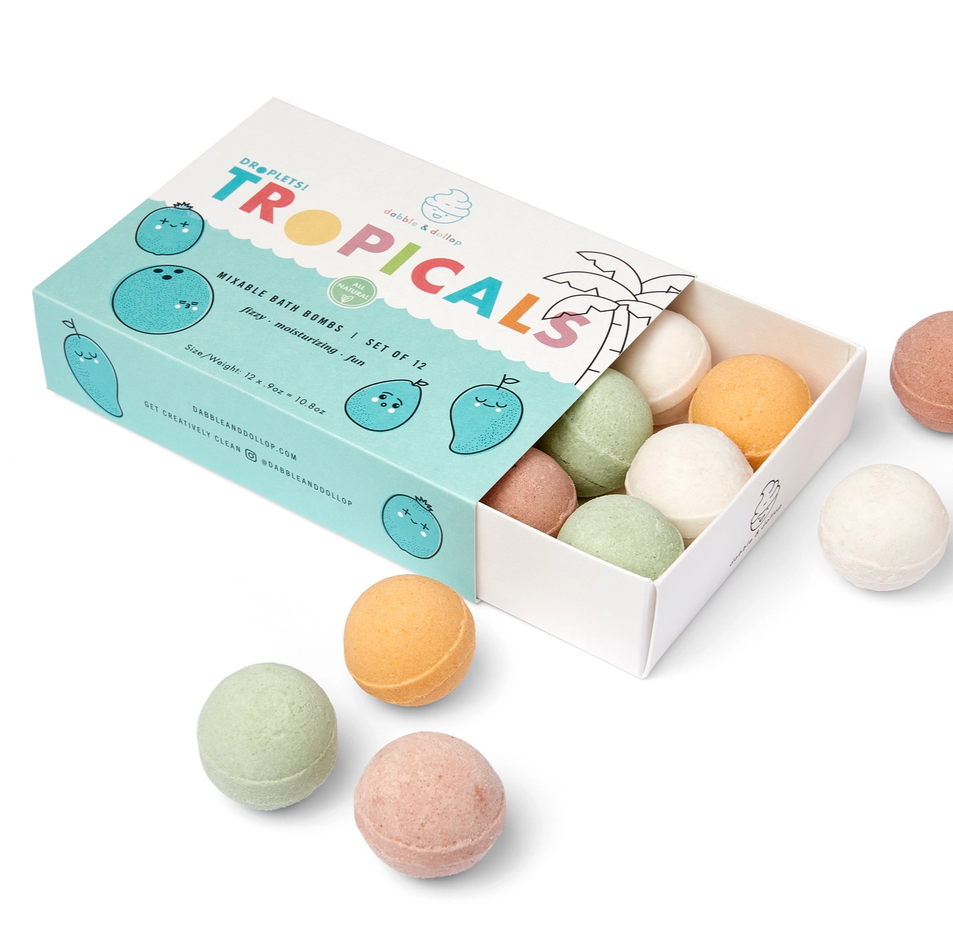 Tropical Scents Mini Bath Bombs - Dabble & Dollop