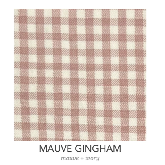 Mauve Gingham Dorothy Poplin Ruffle Set - Kendi