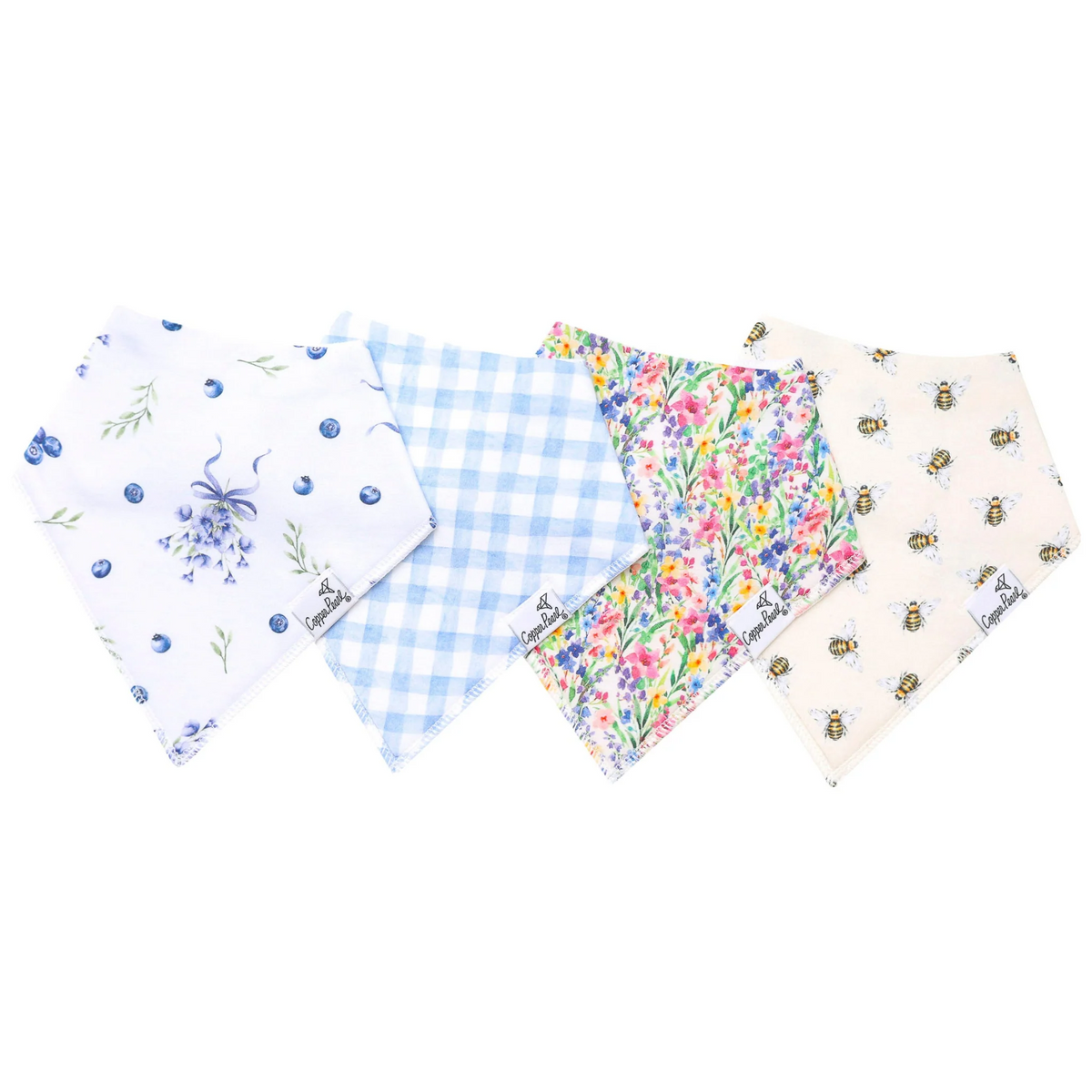 Catherine Bandana Bibs - Copper Pearl