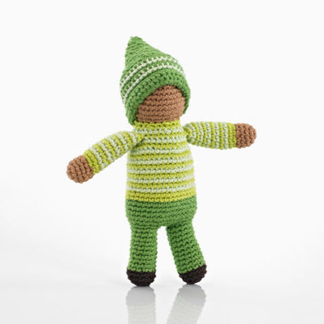 Fern Pixie Rattle Doll - Pebble