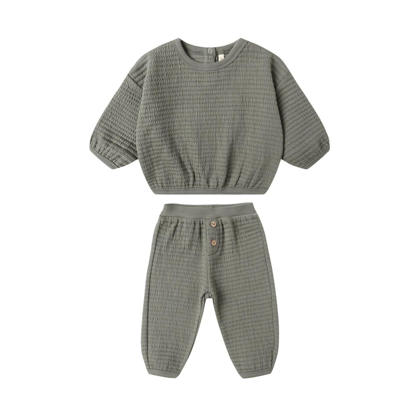 Forest Textured Sweat Set - Quincy Mae