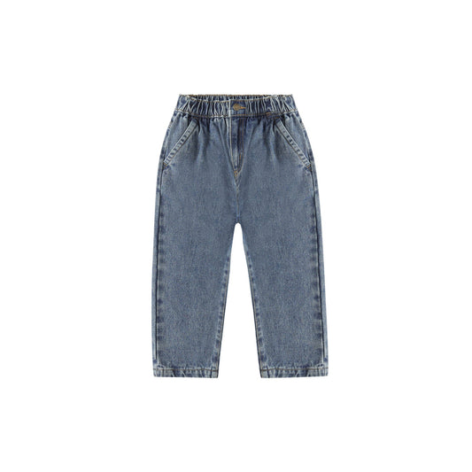 Indigo Denim Baggy Pant - Rylee + Cru
